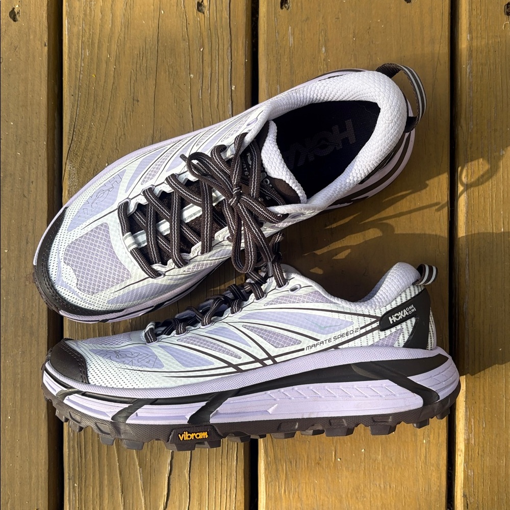Hoka Mafate Speed 2 Lavender Black Women's Trail Running Shoes